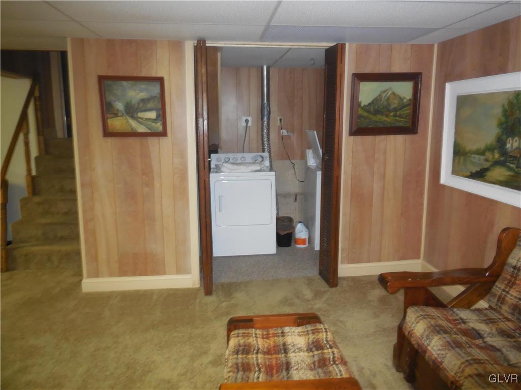 487 Willow Road Walnutport, PA 18088 - Photo 40 of 49 laundry room in finished basement; washer and drye