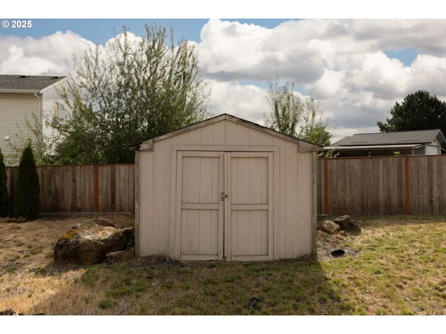 a backyard of a house