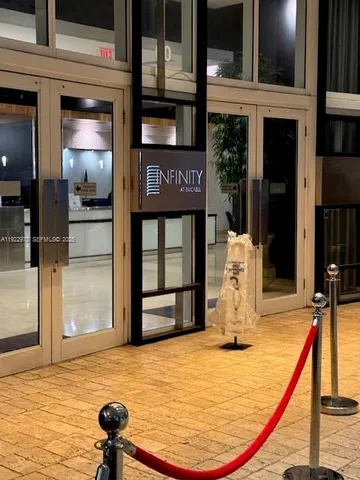 a view of a building with door