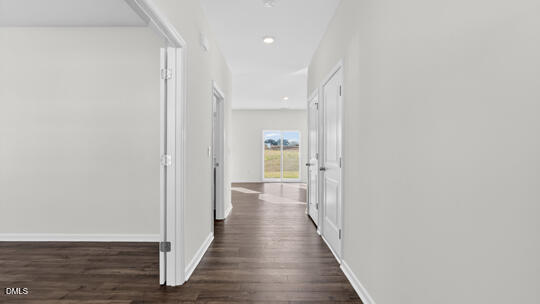 824 Comice Pear Way Willow Spring, NC 27592 - Photo 5 of 43 a view of a hallway with wooden floor