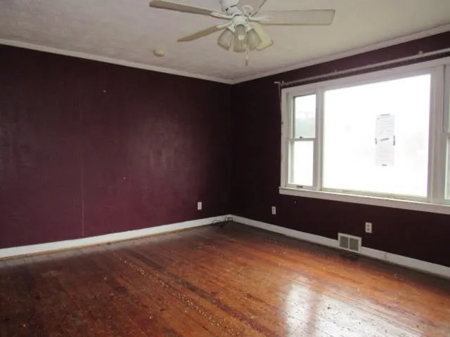 an empty room with a window