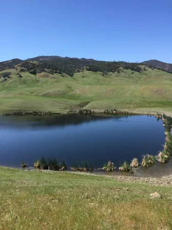 a view of a lake with a mountain