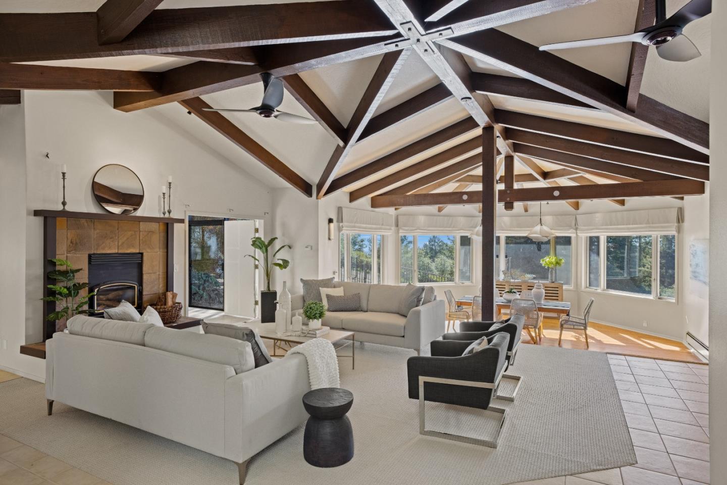 1390 Weston Ridge Road Scotts Valley, CA 95066 - Photo 3 of 55 a living room with furniture and a large window