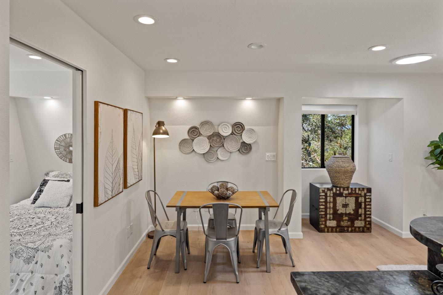 1390 Weston Ridge Road Scotts Valley, CA 95066 - Photo 33 of 55 a dining room with furniture and window