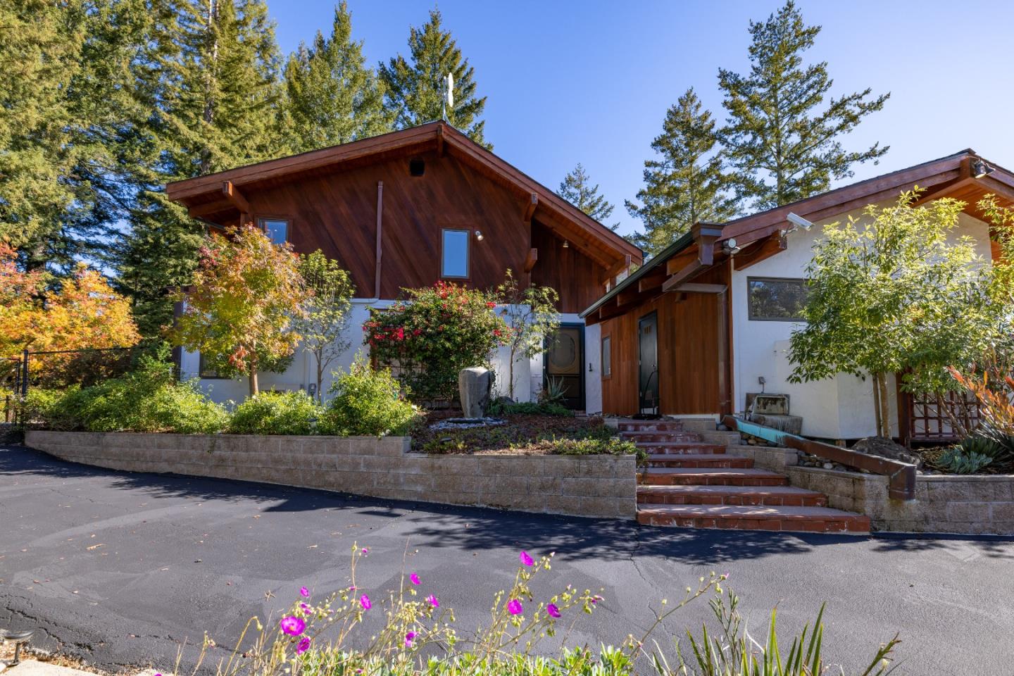 1390 Weston Ridge Road Scotts Valley, CA 95066 - Photo 52 of 55 a front view of a house with a yard