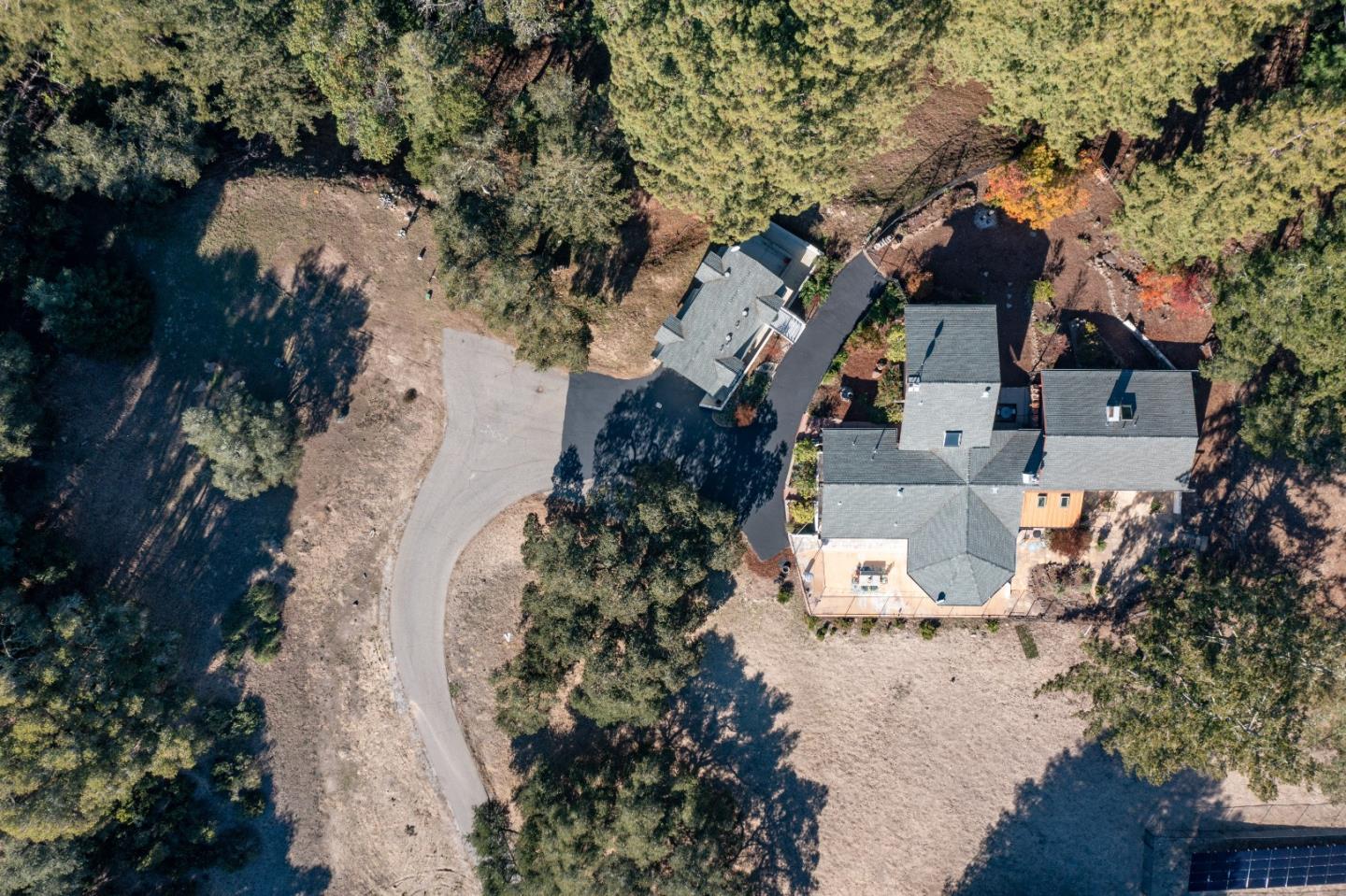 1390 Weston Ridge Road Scotts Valley, CA 95066 - Photo 55 of 55 an aerial view of a house with a yard