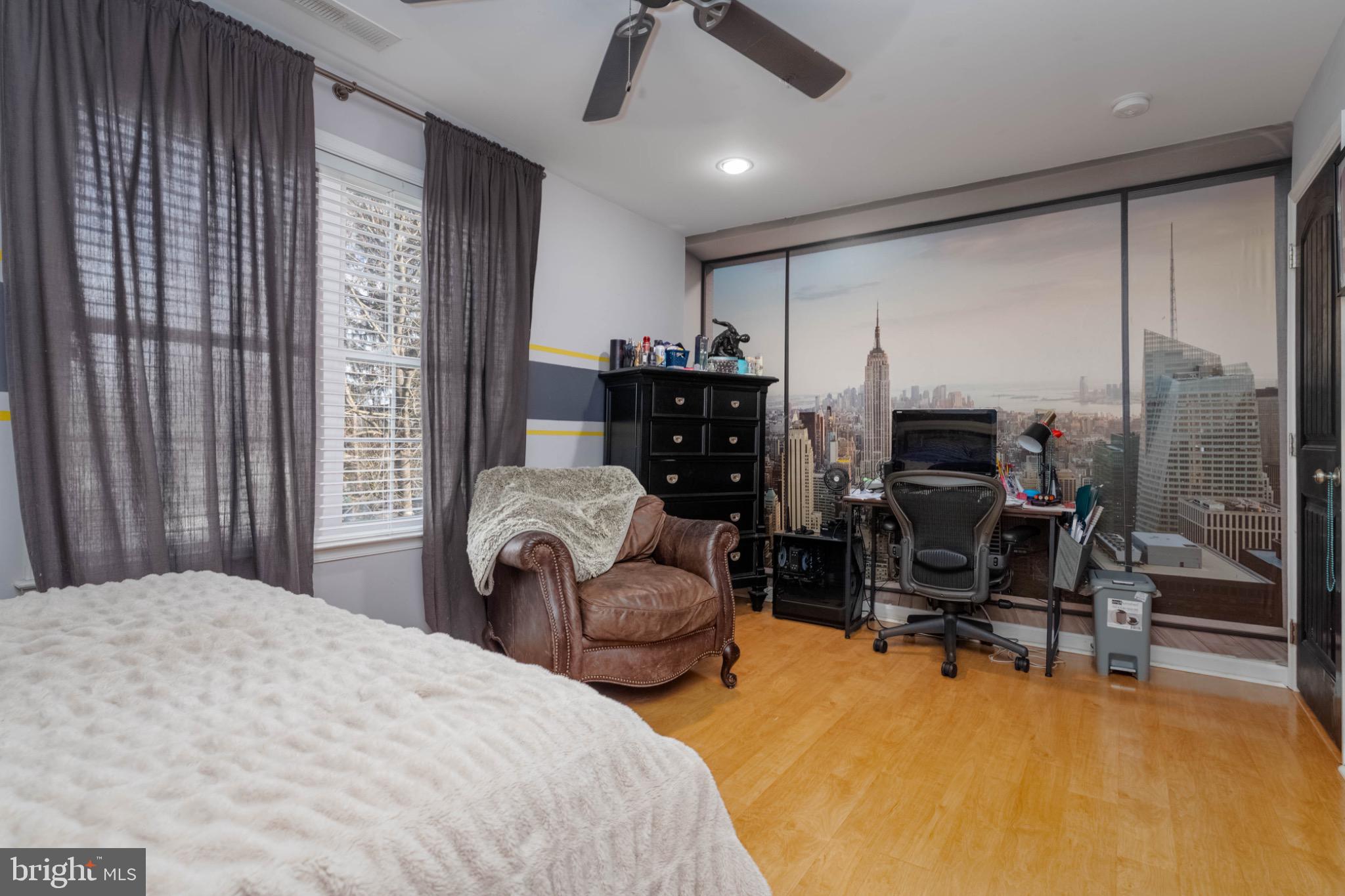 639 Old Orchard Road Bel Air, MD 21014 - Photo 31 of 46 a bedroom with furniture a ceiling fan and a large window