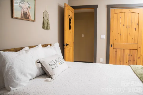 a view of swimming pool from a window