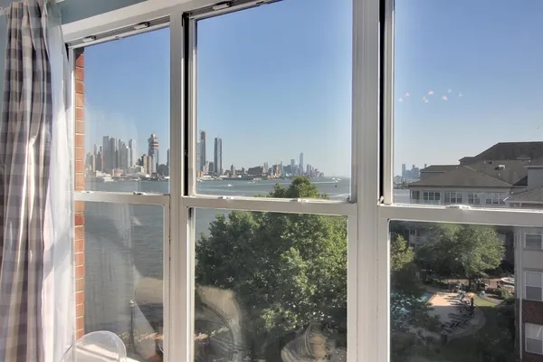 a view of a city from a window