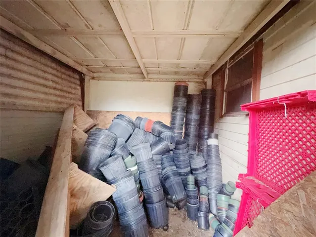 a view of storage and utility room