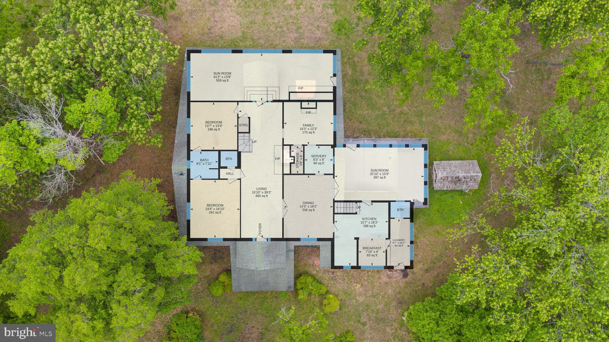 500 Nesbit Road Queenstown, MD 21658 - Photo 50 of 53 an aerial view of residential house with outdoor space and trees