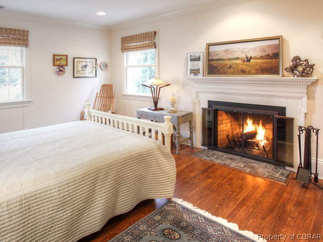6736 Ware Neck Road Gloucester, VA 23061 - Photo 20 of 34 One of four guest suites...grand views and yes, another fireplace.