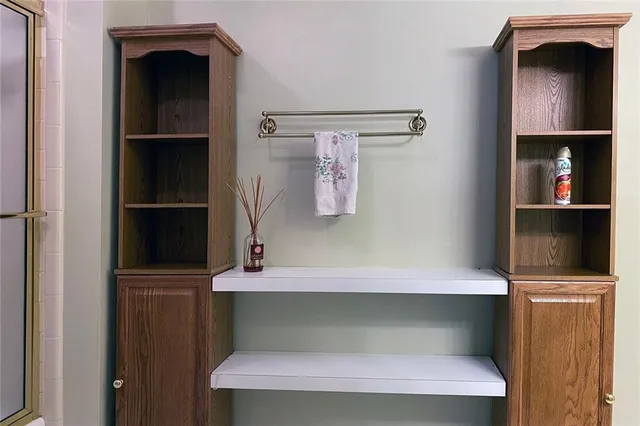 a close view of closet