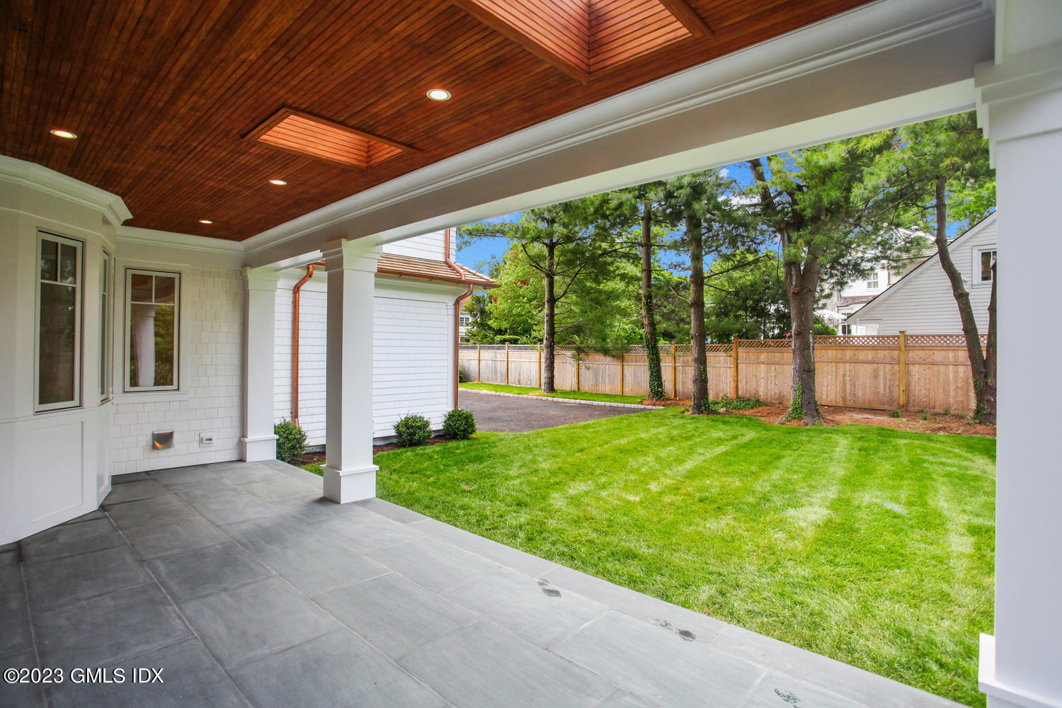 4 Ford Lane Old Greenwich, CT 06870 - Photo 32 of 43 a view of a porch with a backyard