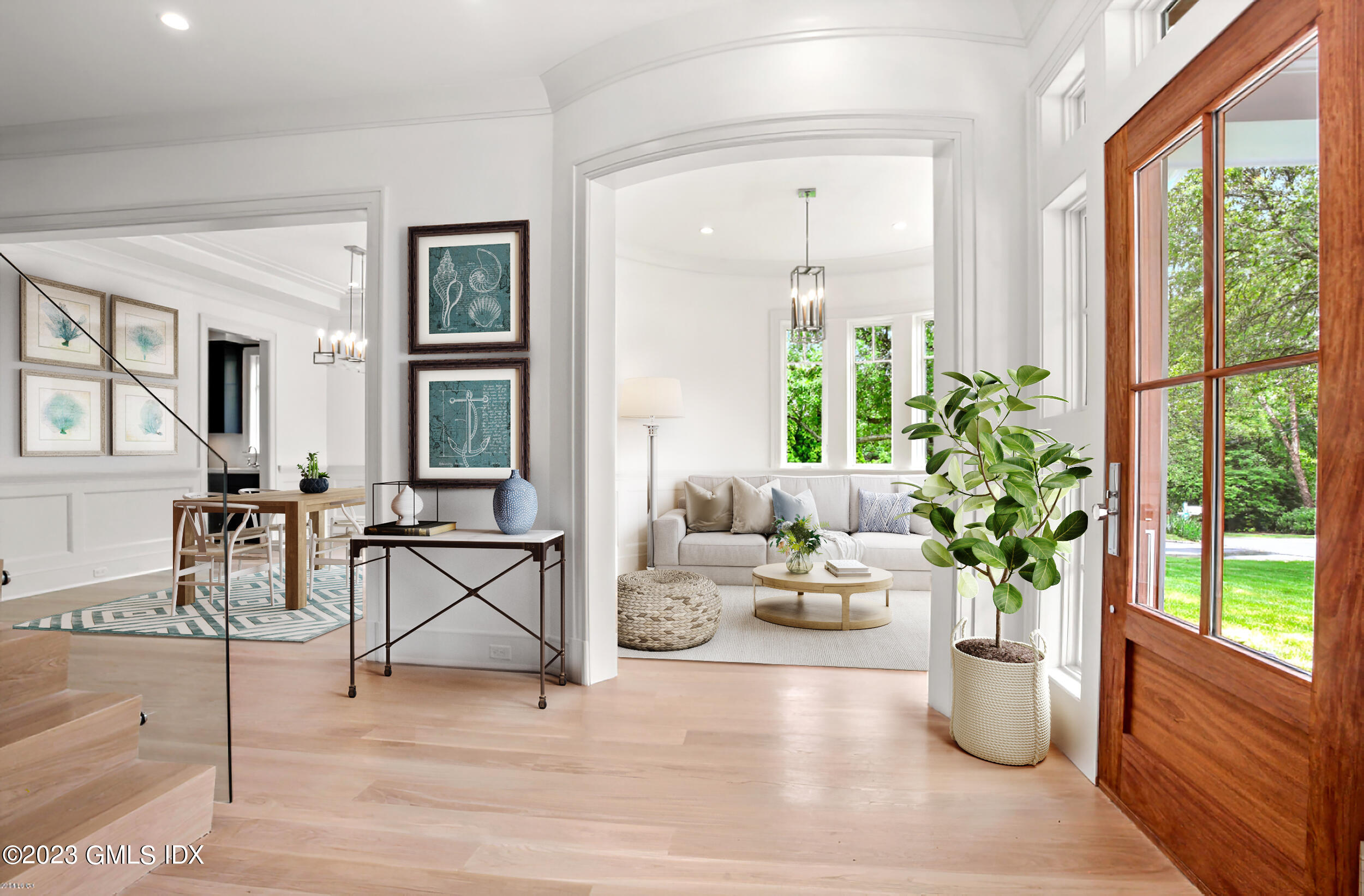 4 Ford Lane Old Greenwich, CT 06870 - Photo 5 of 43 a living room with furniture and floor to ceiling windows