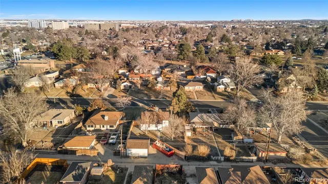 an aerial view of multiple house