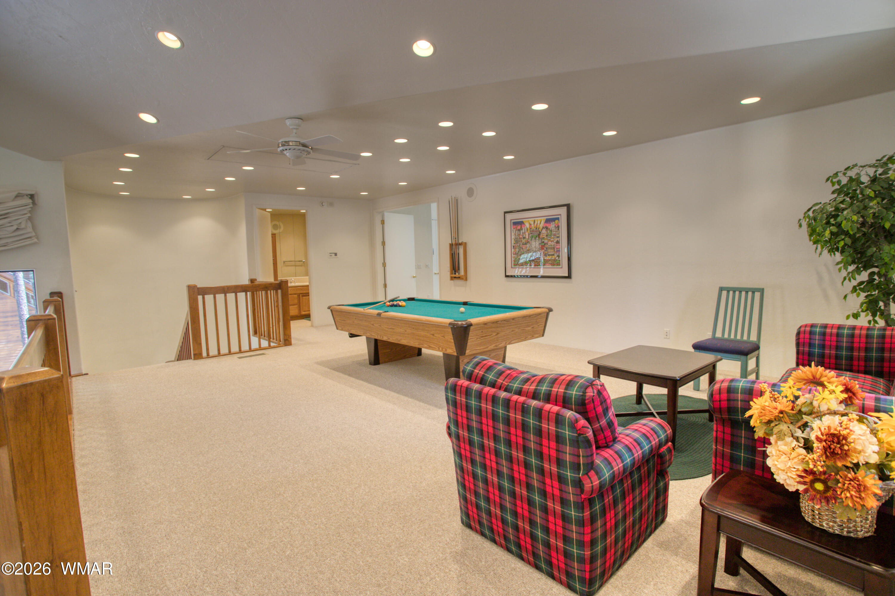 2896 Aspen Road Pinetop, AZ 85935 - Photo 39 of 75 a living room with furniture and a pool table