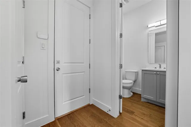 a kitchen with cabinets and appliances