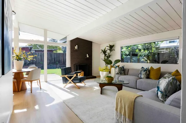 a living room filled with furniture