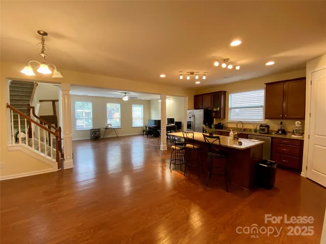 a kitchen with lots of counter top space