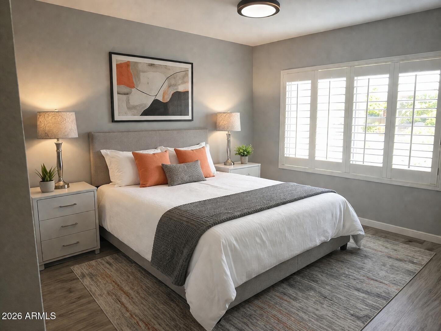 18409 East Horseshoe Bend Rio Verde, AZ 85263 - Photo 22 of 33 a bedroom with a bed and a painting on the wall