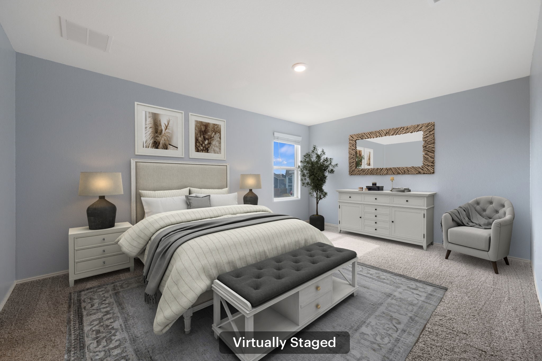 817 Circle Way Jarrell, TX 76537 - Photo 20 of 39 a bedroom with a bed and a couch