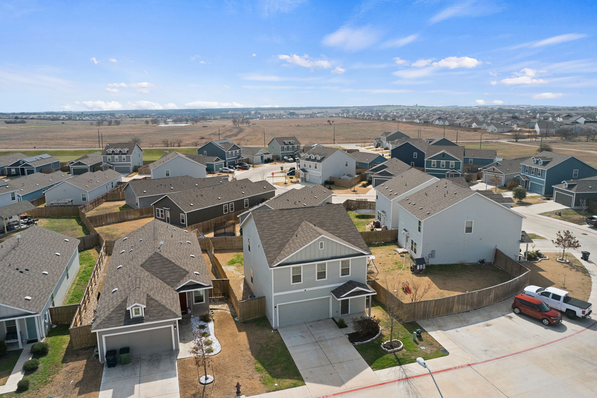 817 Circle Way Jarrell, TX 76537 - Photo 37 of 39 an aerial view of residential houses with outdoor space