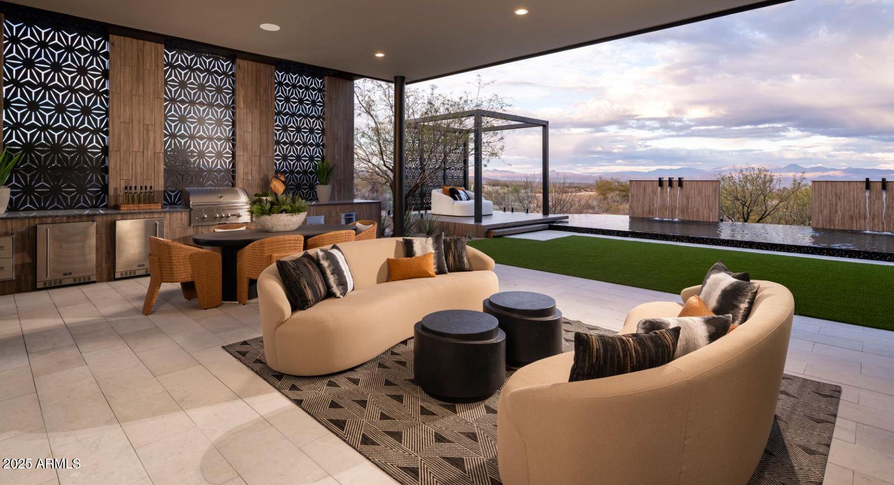 12602 East Chama Road, Unit 603 Scottsdale, AZ 85255 - Photo 5 of 11 a outdoor living space with furniture and garden view