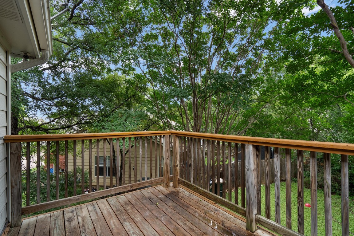 2908 Whisper Oaks Lane, Unit C Georgetown, TX 78628 - Photo 16 of 31 a balcony with wooden floor