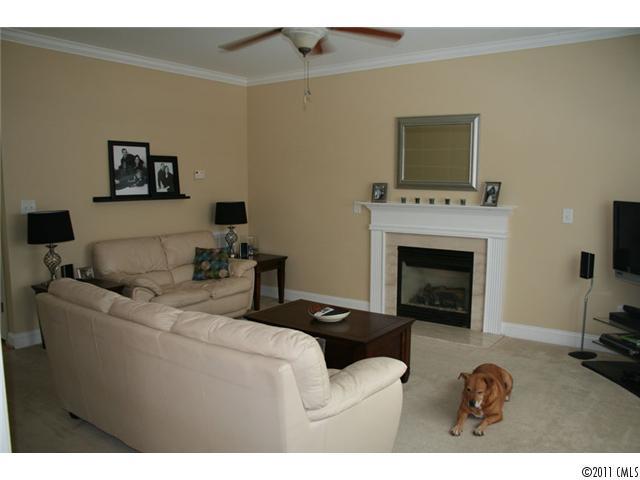 1826 Sam Smith Road, Unit 3 Fort Mill, SC 29708 - Photo 5 of 16 a living room with furniture a flat screen tv and a fireplace