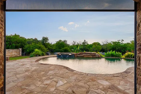 a view of swimming pool and lake view