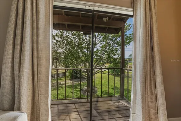 a view of a balcony