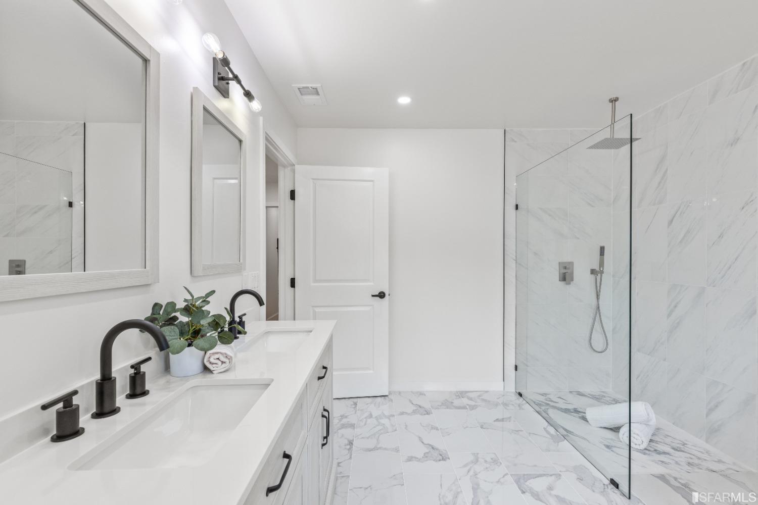 1139 Peralta Road Pacifica, CA 94044 - Photo 24 of 58 a bathroom with a sink and a mirror
