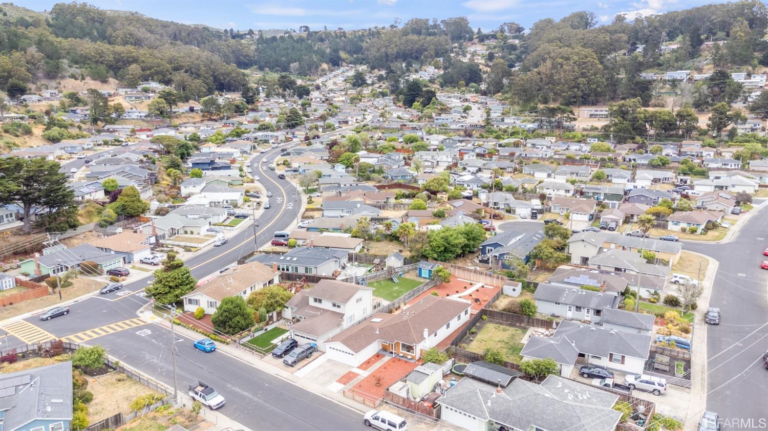 1139 Peralta Road Pacifica, CA 94044 - Photo 56 of 58 an aerial view of residential building with green space