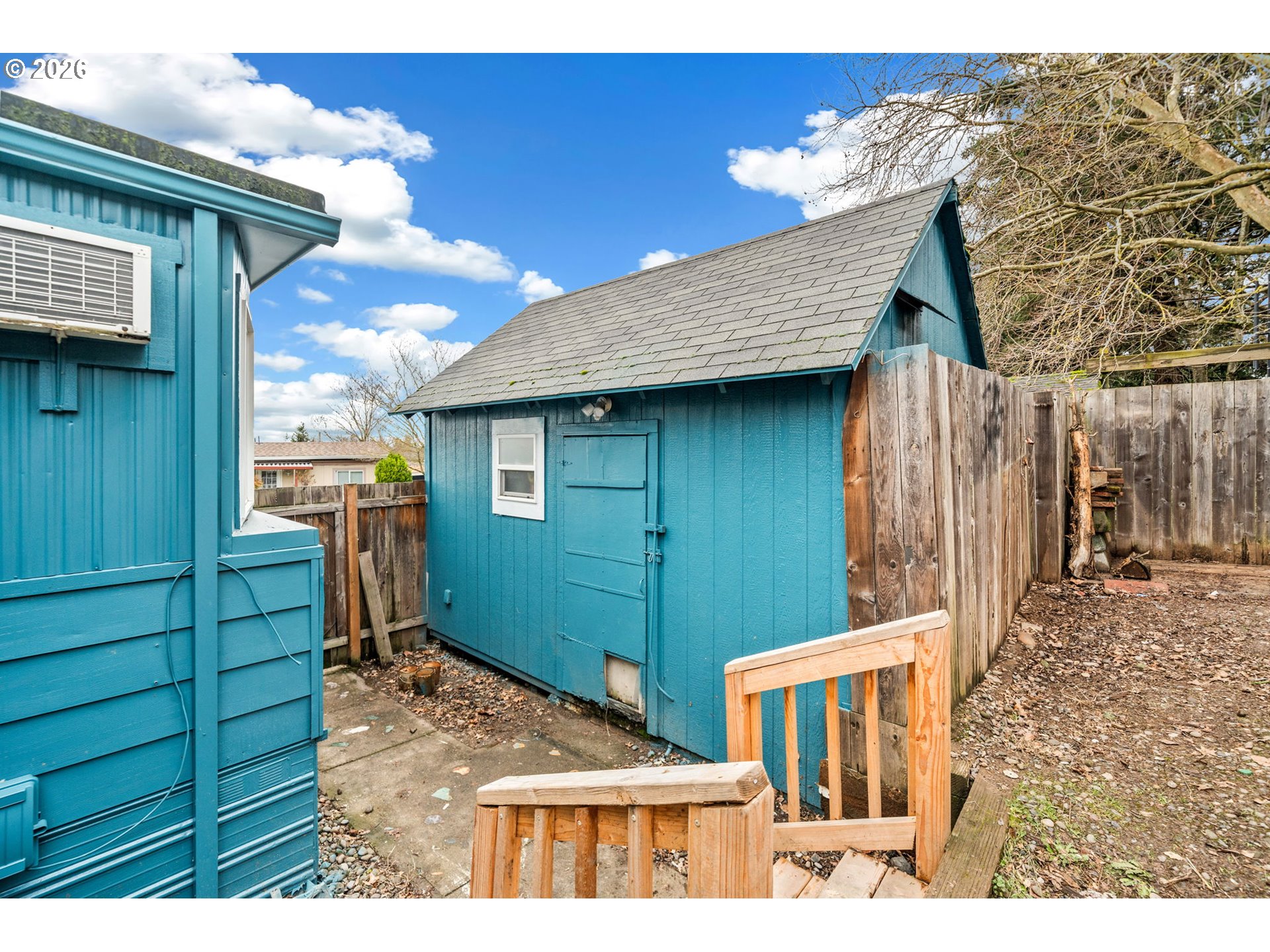 8525 Southeast Orchard Lane, Unit 91 Happy Valley, OR 97086 - Photo 30 of 35 a view of backyard with cabin