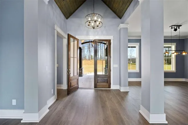 a view of a building stairs