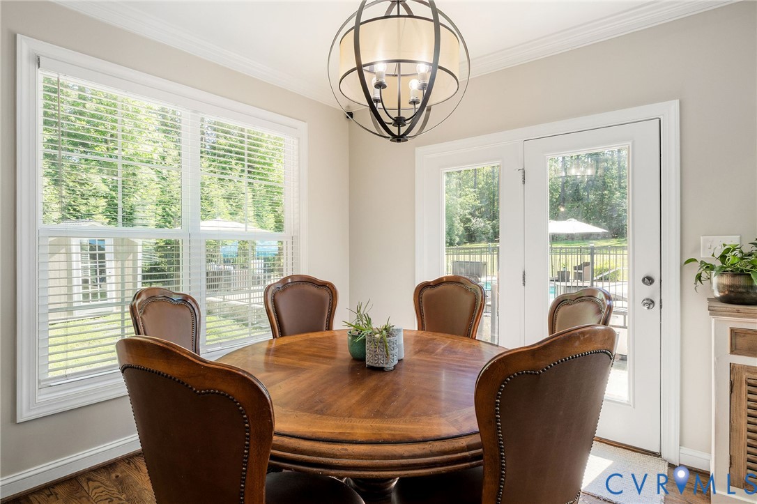 11451 Black Road Chesterfield, VA 23838 - Photo 20 of 55 Eat-in kitchen with view of back lawn and pool