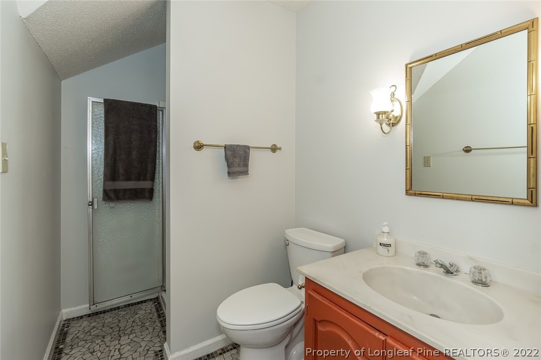 503 Queensferry Road Cary, NC 27511 - Photo 42 of 49 a bathroom with a sink a toilet and shower