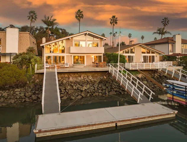 a view of a large building with a clock on the wall