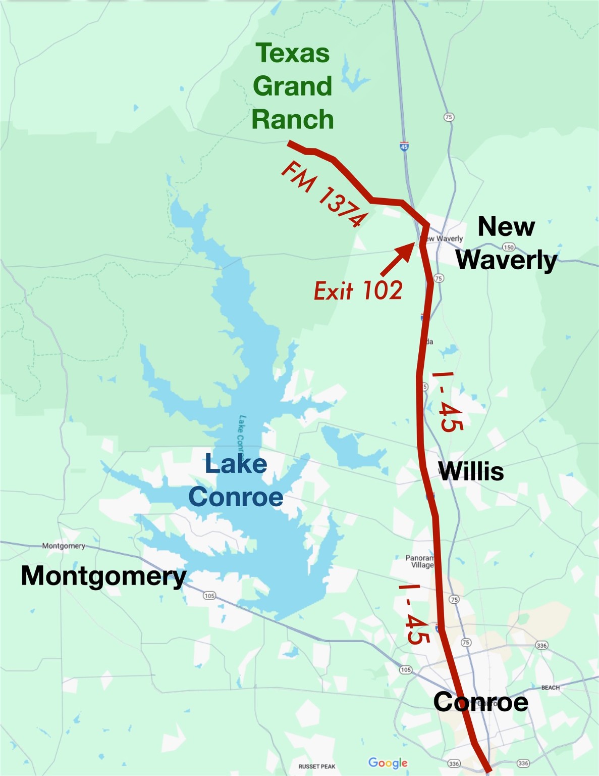 11-29-34 Grey Feather Road Huntsville, TX 77340 - Photo 2 of 26 a sign on the wall of a building