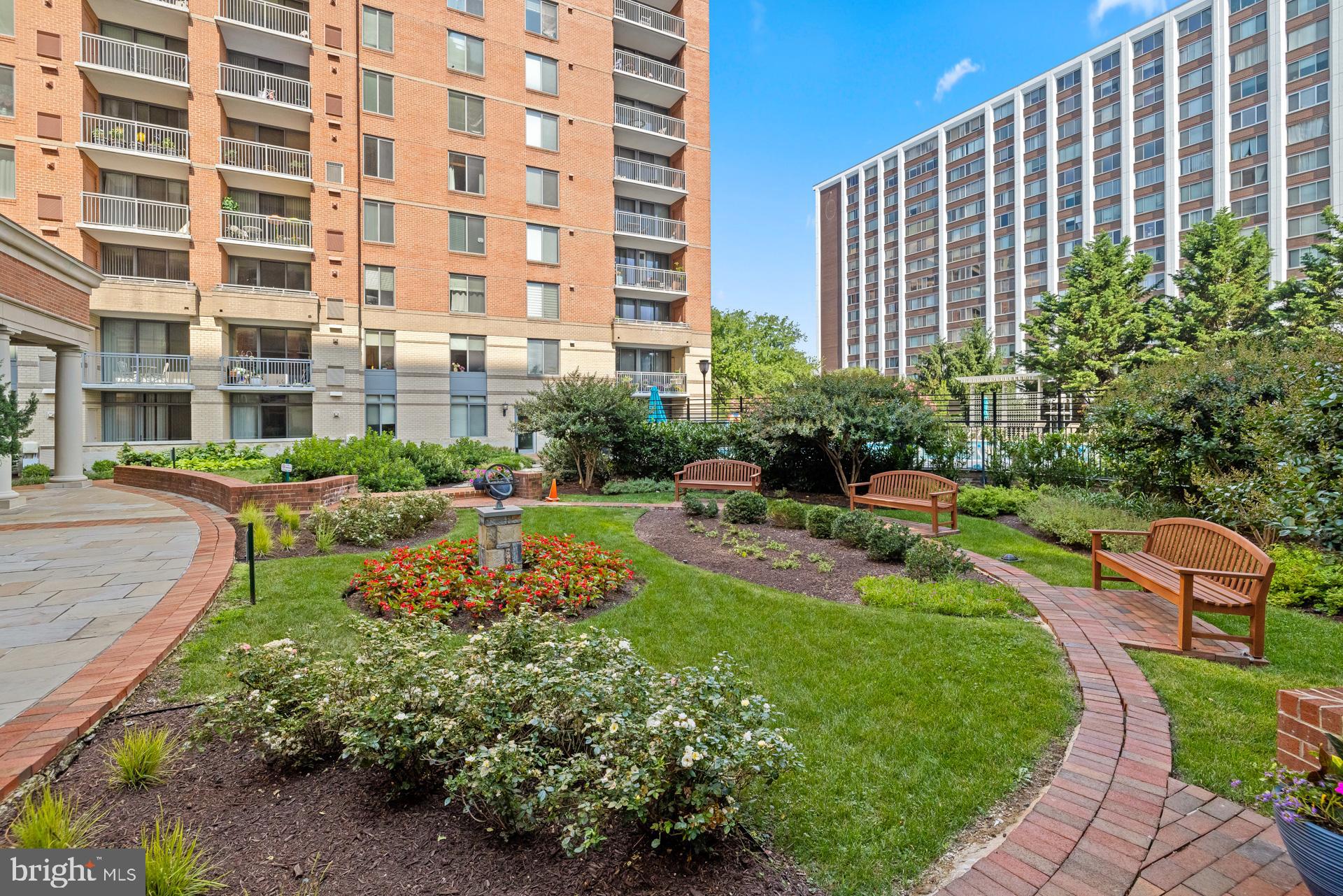 11710 Old Georgetown Road, Unit 1116W North Bethesda, MD 20852 - Photo 47 of 52 a view of a building and garden with plants