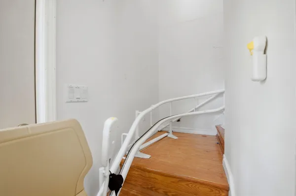 a bathroom with a tub