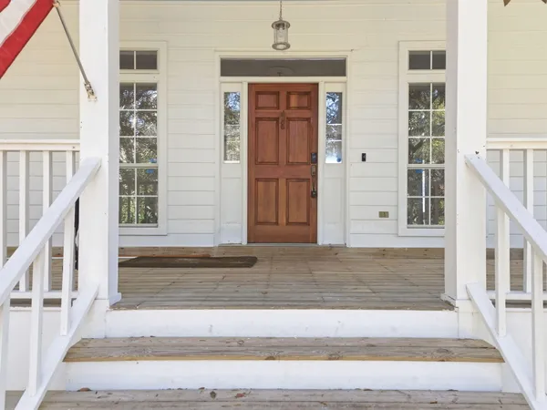 a view of a entryway door of the house