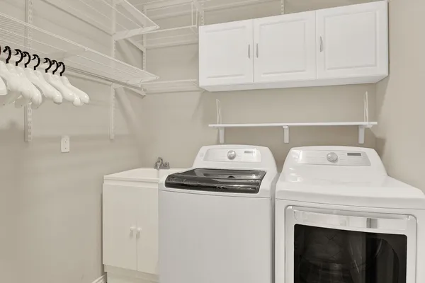 a balcony with furniture and window