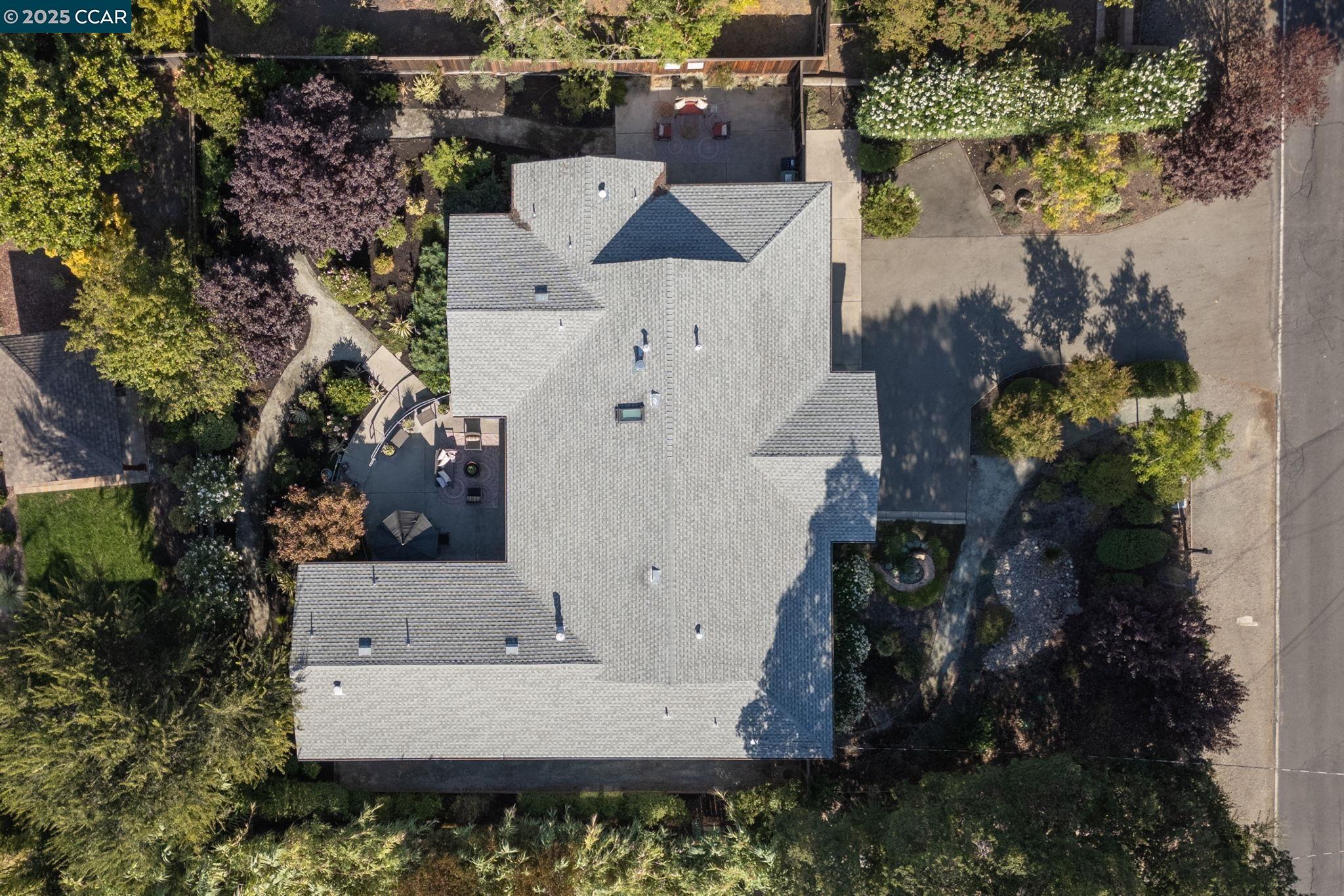 1096 Mountain View Boulevard Walnut Creek, CA 94596 - Photo 45 of 49 an aerial view of a house with a yard