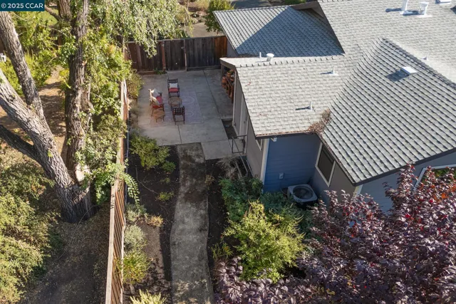 an aerial view of multiple house with outdoor space