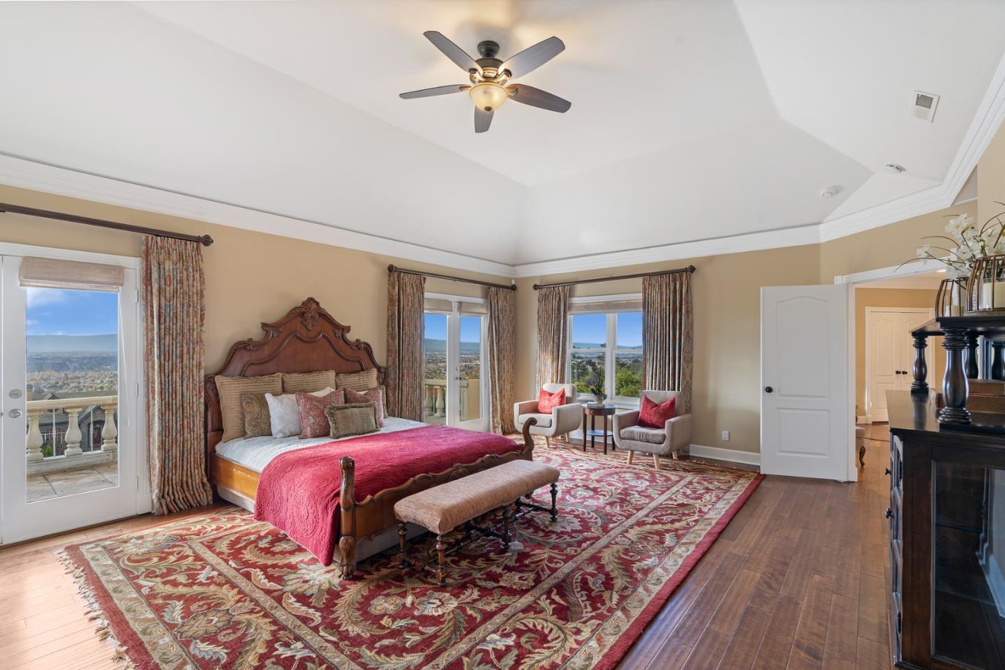 10340 Anderson Road San Jose, CA 95127 - Photo 21 of 65 a bedroom with a bed a large window and book self