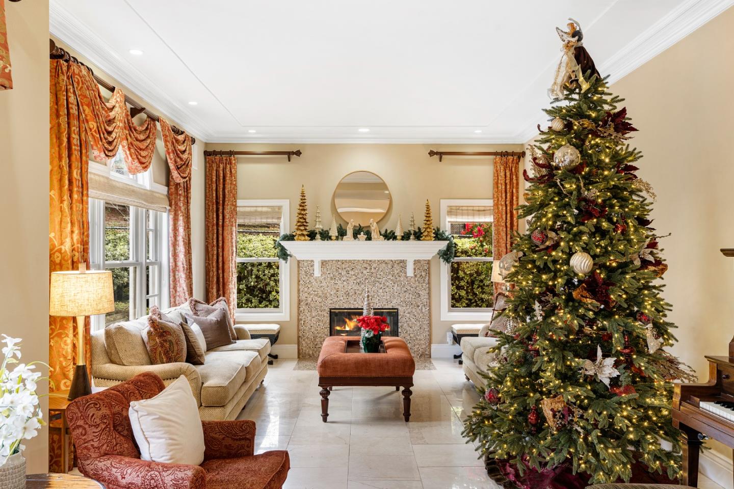 10340 Anderson Road San Jose, CA 95127 - Photo 8 of 65 a living room with furniture and a fireplace