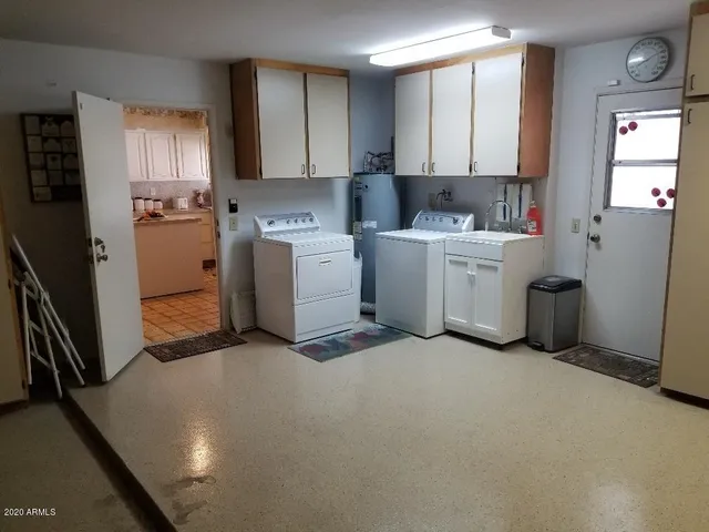 a room with storage and utility