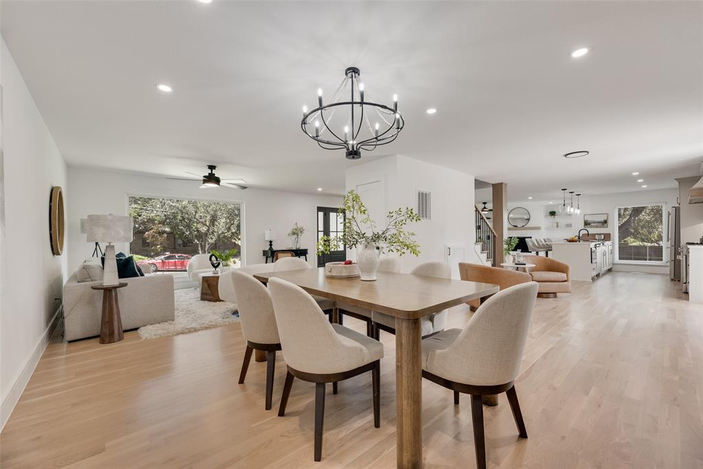 9662 Angleridge Road Dallas, TX 75238 - Photo 13 of 30 a view of a dining room with furniture window and outside view